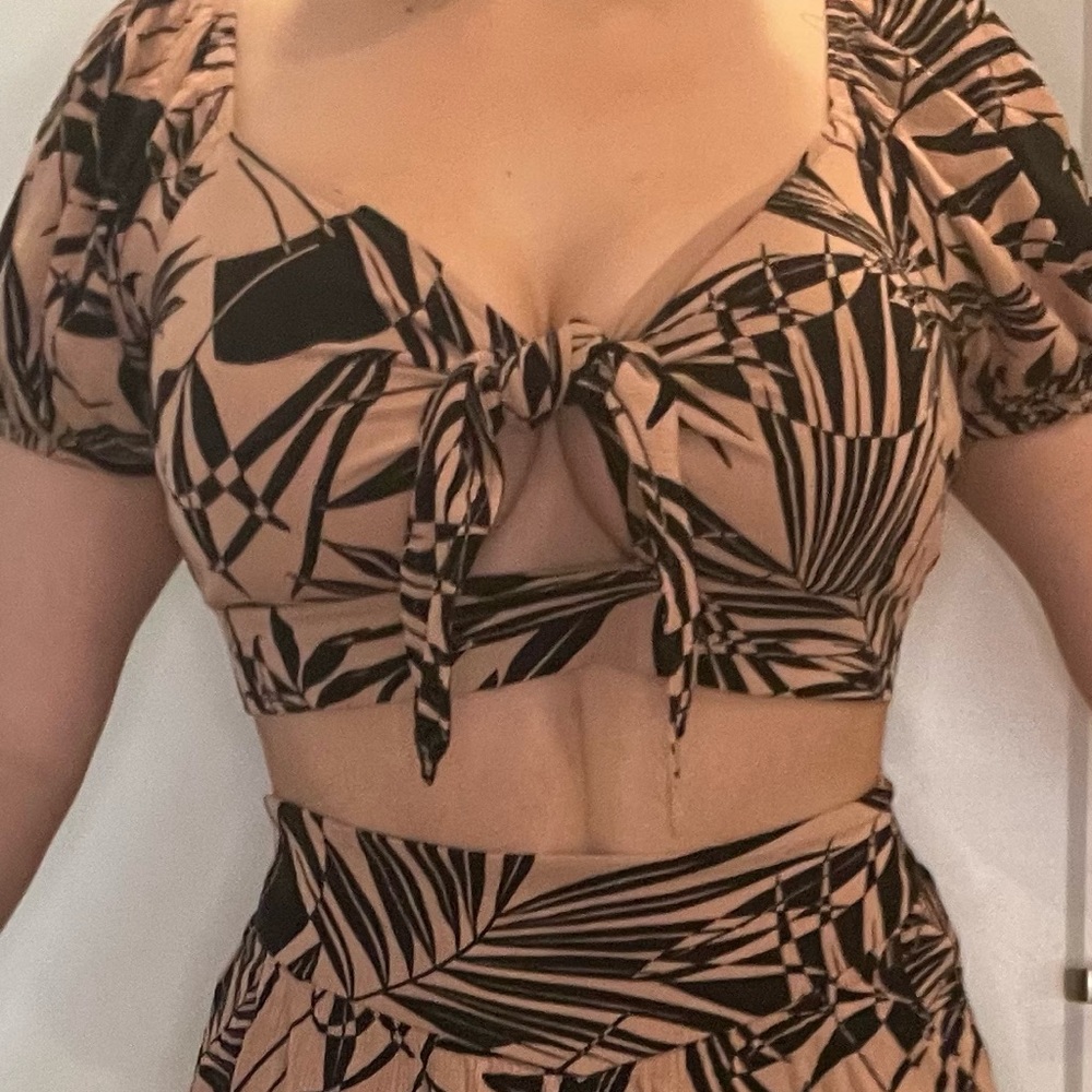 Nude Palm print set